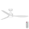 Wentylator sufitowy z oświetleniem LED 52 cale 3 łopatki biały - 8433325409074