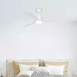Wentylator sufitowy z oświetleniem LED 52 cale 3 łopatki biały - 8433325409074