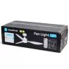 Wentylator sufitowy z oświetleniem LED 52 cale 3 łopatki biały - 8433325409074