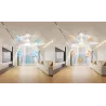 Wentylator sufitowy z oświetleniem LED 52 cale 3 łopatki biały - 8433325409074