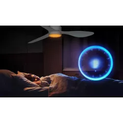 Wentylator sufitowy z oświetleniem LED 52 cale 3 łopatki biały - 8433325409074