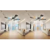Wentylator sufitowy z oświetleniem LED 52 cale 5 łopatek czarny - 8433325409081