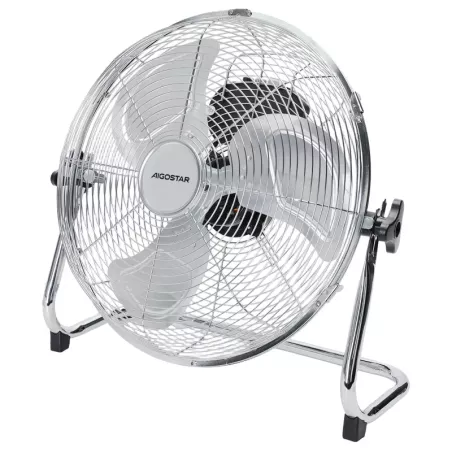 Wentylator podłogowy przemysłowy 14 cali 3 łopatki chrom 60W - 8433325199470