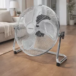 Wentylator podłogowy przemysłowy 14 cali 3 łopatki chrom 60W - 8433325199470