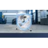 Wentylator podłogowy przemysłowy 14 cali 3 łopatki chrom 60W - 8433325199470