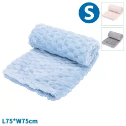 Koc polarowy dla zwierząt 75x75cm Szary/Beżowy - 8719138142965