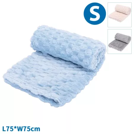 Koc polarowy dla zwierząt 75x75cm Szary/Beżowy - 8719138142965