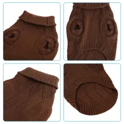 Stylowy sweter z golfem dla psa - 8719138142026