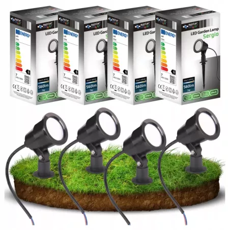 4x Lampa Ogrodowa LED WBIJANA Do Ogrodu Reflektor 4500K IP65 SZPIKULEC-5904703006251