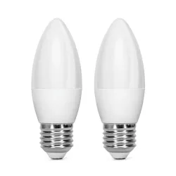 Żarówka diodowa świeczka LED C37 E27 6W 2 szt. zimna - 8433325183820