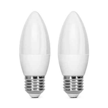 Żarówka diodowa świeczka LED C37 E27 6W 2 szt. zimna - 8433325183820