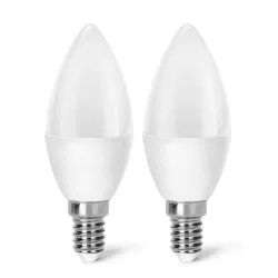 Żarówka diodowa świeczka LED C37 E14 4W 2 szt. zimna - 8433325183844