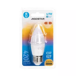 LED C37 E27 4.9W - 8433325214920