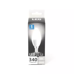 LED C37 E14 4W 6500K - 8433325217211