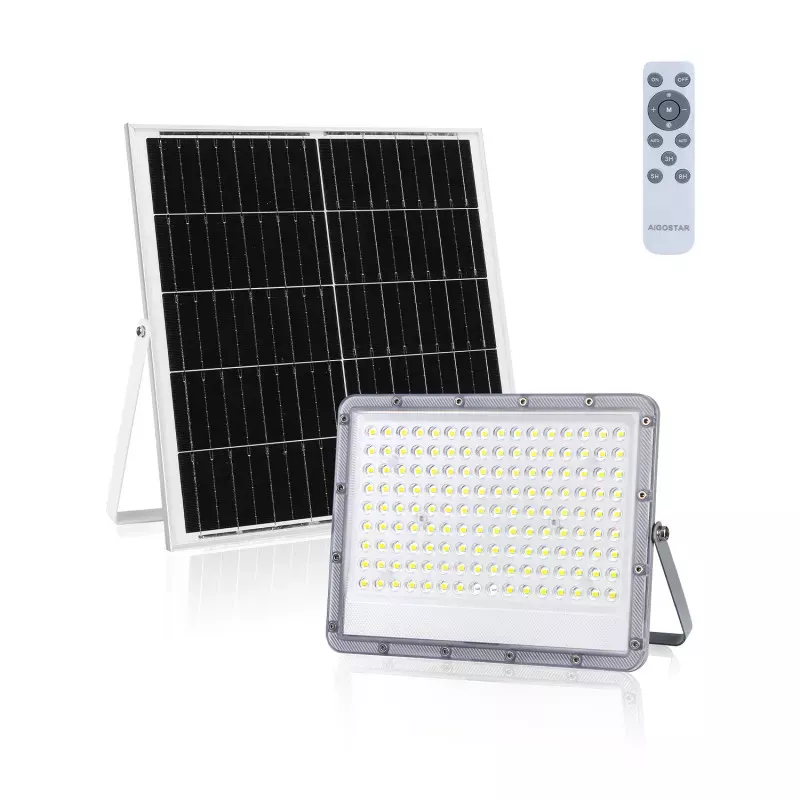 Solarny reflektor o mocy LED 30W halogen oddzielny panel oraz pilot - 8433325217747