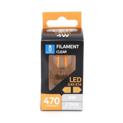 Żarówka LED 4W/230V Filament kulaka G45 E14 barwa biała ciepła 470lm - 8433325217938