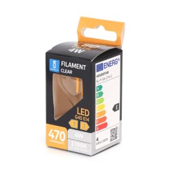 Żarówka LED 4W/230V Filament kulaka G45 E14 barwa biała ciepła 470lm - 8433325217938