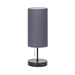 Metalowa lampa stołowa USB*2 bez źródła światła E27 - 8433325218133