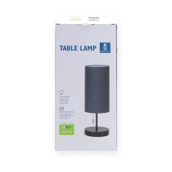 Metalowa lampa stołowa z ładowarka 2xUSB z oprawką E27 bez żarówki - 8433325218133