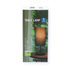 Metalowa lampa stołowa z ładowarka 2xUSB z oprawką E27 bez żarówki - 8433325218133