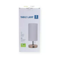 Drewniana Lampa Stołowa USB*2 bez źródła światła E27 - 8433325218140