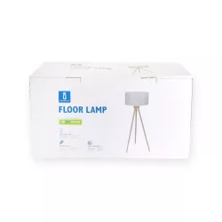 Drewniana Lampa Podłogowa Bez Źródła Światła E27 - 8433325218218