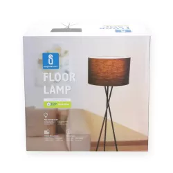 Metalowa lampa podłogowa 145cm E27 bez żarówki z przełącznikiem nożnym - 8433325218225