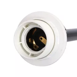 Lampa stojąca 150 cm z abażurem oprawka ze sznurkiem E27 bez żarówki - 8433325218232