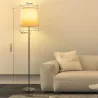 Lampa stojąca 150 cm z abażurem oprawka ze sznurkiem E27 bez żarówki - 8433325218232