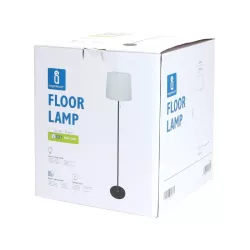 Lampa stojąca 150 cm z abażurem oprawka ze sznurkiem E27 bez żarówki - 8433325218232
