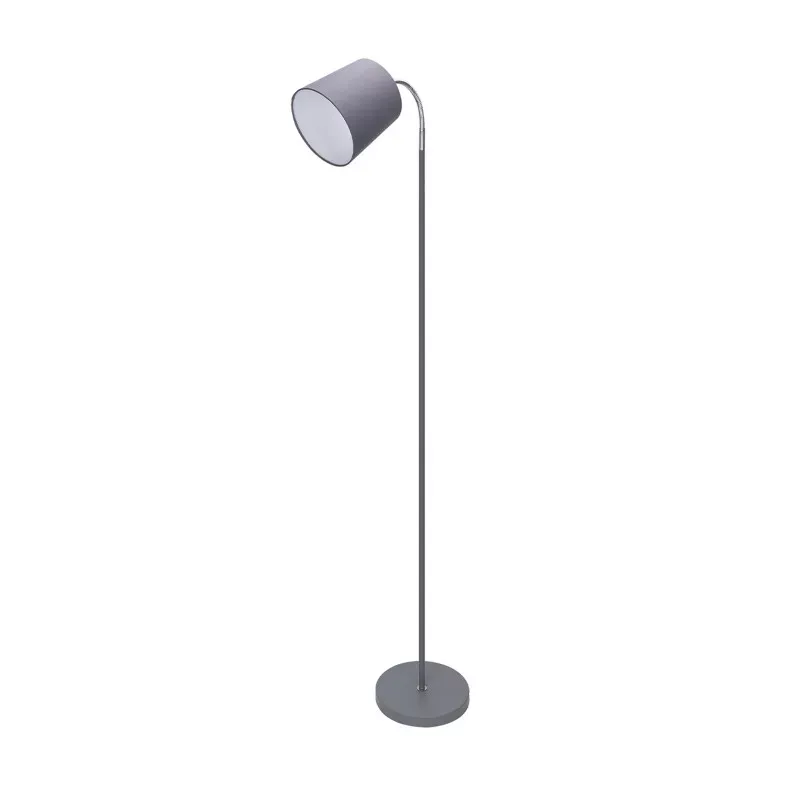 Lampa podłogowa 168cm szara metalowa z regulowanym kloszem oprawka e14 - 8433325218249