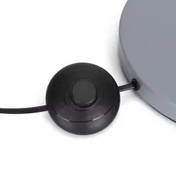 Lampa podłogowa 168cm szara metalowa z regulowanym kloszem oprawka e14 - 8433325218249