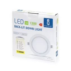 Downlight podtynkowy LED E6 12W okrągły 3000K ciepły - 8433325219048