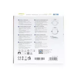 Downlight podtynkowy LED E6 12W okrągły 3000K ciepły - 8433325219048