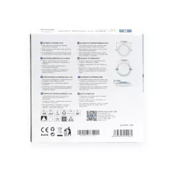 Downlight podtynkowy LED E6 12W okrągły 6500K zimny - 8433325219062