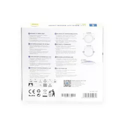 Downlight podtynkowy LED E6 18W okrągły 3000K ciepły - 8433325219079