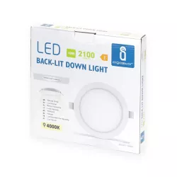 Downlight podtynkowy LED E6 18W Światło naturalne - 8433325219086