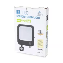 LED Naświetlacz z czujnikiem Czarny  100W - 8433325219574