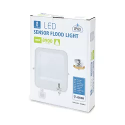 LED Naświetlacz z czujnikiem biały  100W - 8433325219680