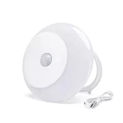 Lampka nocna LED ciepła z czujnikiem ruchu dnia i nocy ładowana z USB - 8433325220570