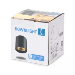 Metalowy, jednokierunkowy downlight natynkowy GU10*1 - 8433325221089