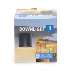 Metalowy, jednokierunkowy downlight natynkowy GU10*1 - 8433325221089