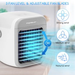 Chłodzący wentylator stołowy z jonizacją i mgiełką bezprzewodowy - 8433325226862