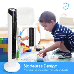 Wentylator 50W kolumnowy Zico 36-calowy obrót o 90° zdalne sterowany - 8433325226923