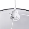 Lampa wisząca z tkaniny bez źródła światła szara E27 - 8433325228873