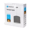 Lampa wisząca z tkaniny bez źródła światła szara E27 - 8433325228873