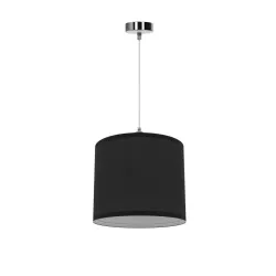 Lampa wisząca z tkaniny bez źródła światła Czarna E27 - 8433325228880