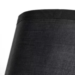 Lampa wisząca z tkaniny bez źródła światła Czarna E27 - 8433325228880