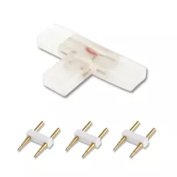 Złącze T 8 mm trójnik do taśm na 230V do wysokonapięciowych pasków led - 8433325184711