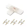 Złącze T 8 mm trójnik do taśm na 230V do wysokonapięciowych pasków led - 8433325184711